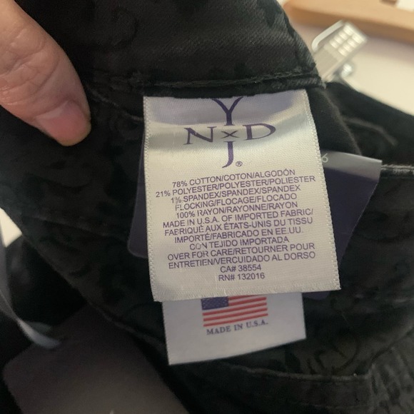 NYDJ Black Jacquard Ankle Slim Straight Jeans‎ - NWT - Picture 13 of 16